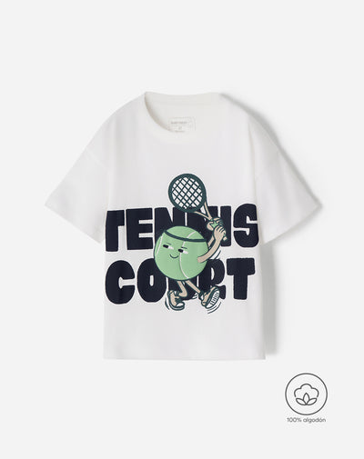 Camiseta oversize algodón estampada niño