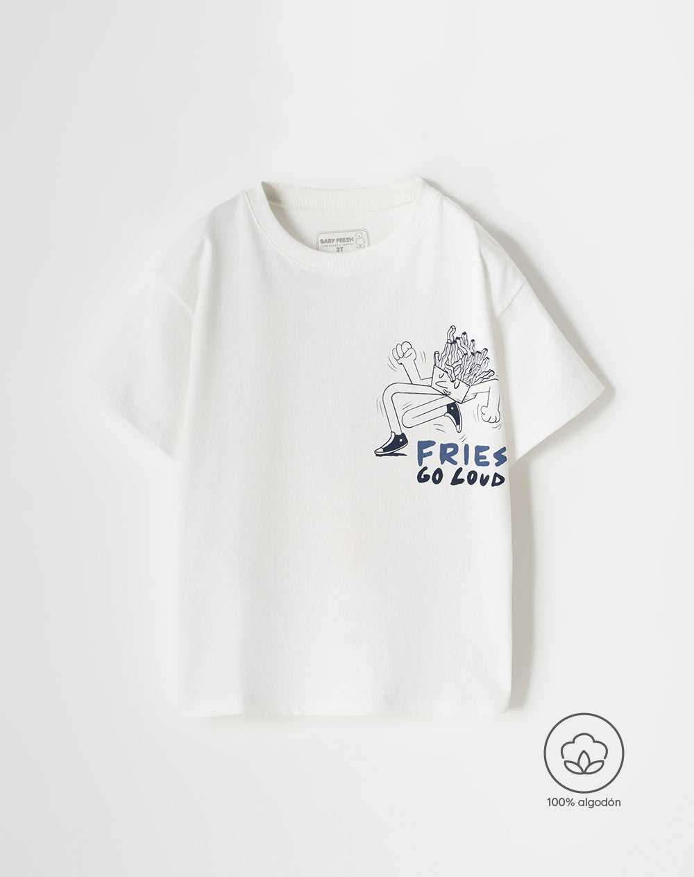 Camiseta oversized fit manga corta blanca