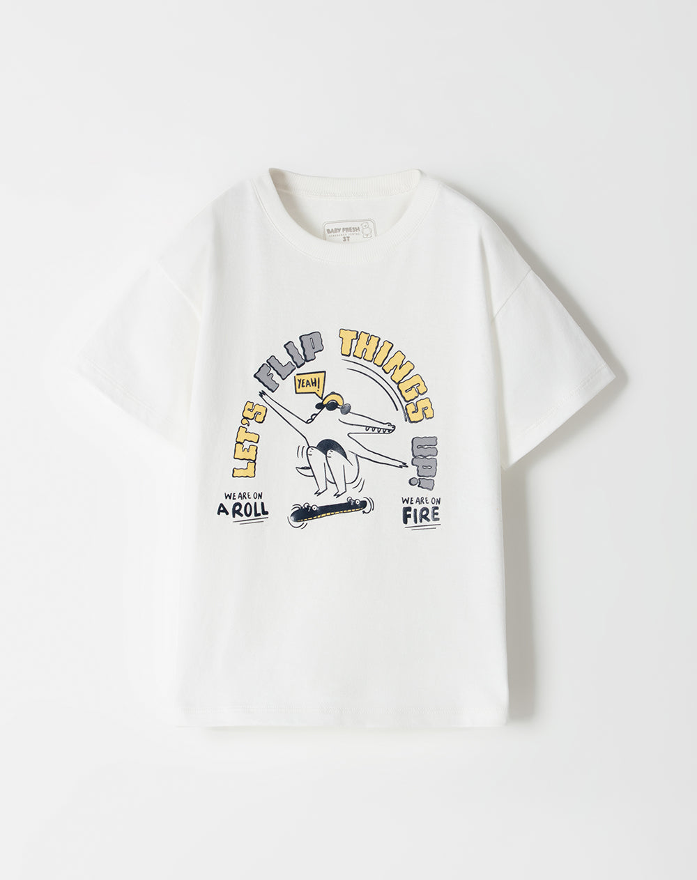 Camiseta oversized fit manga corta blanca