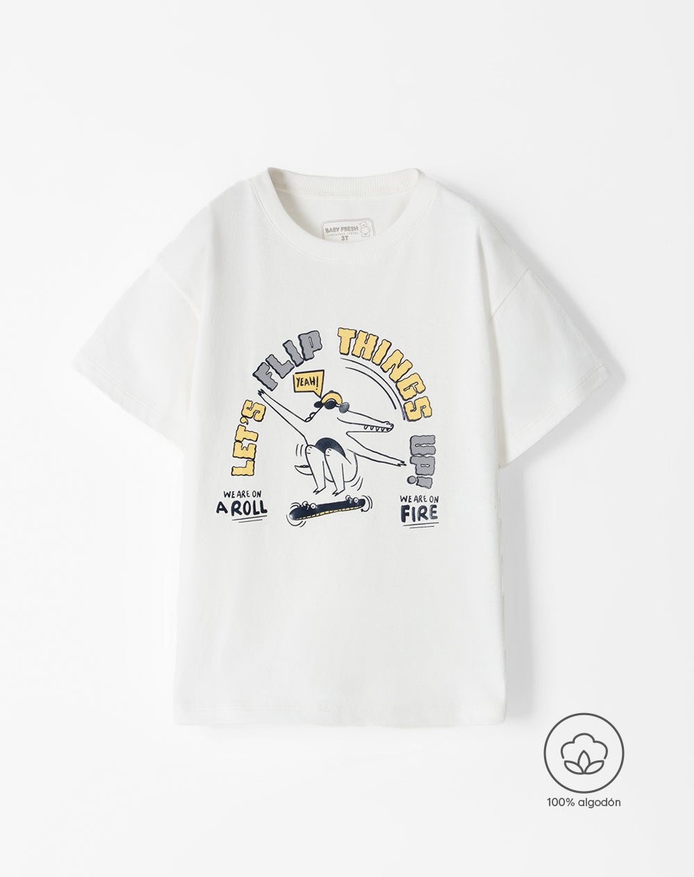 Camiseta oversized fit manga corta blanca