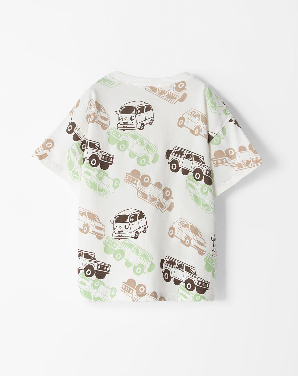 Camiseta oversized fit manga corta blanca estampada