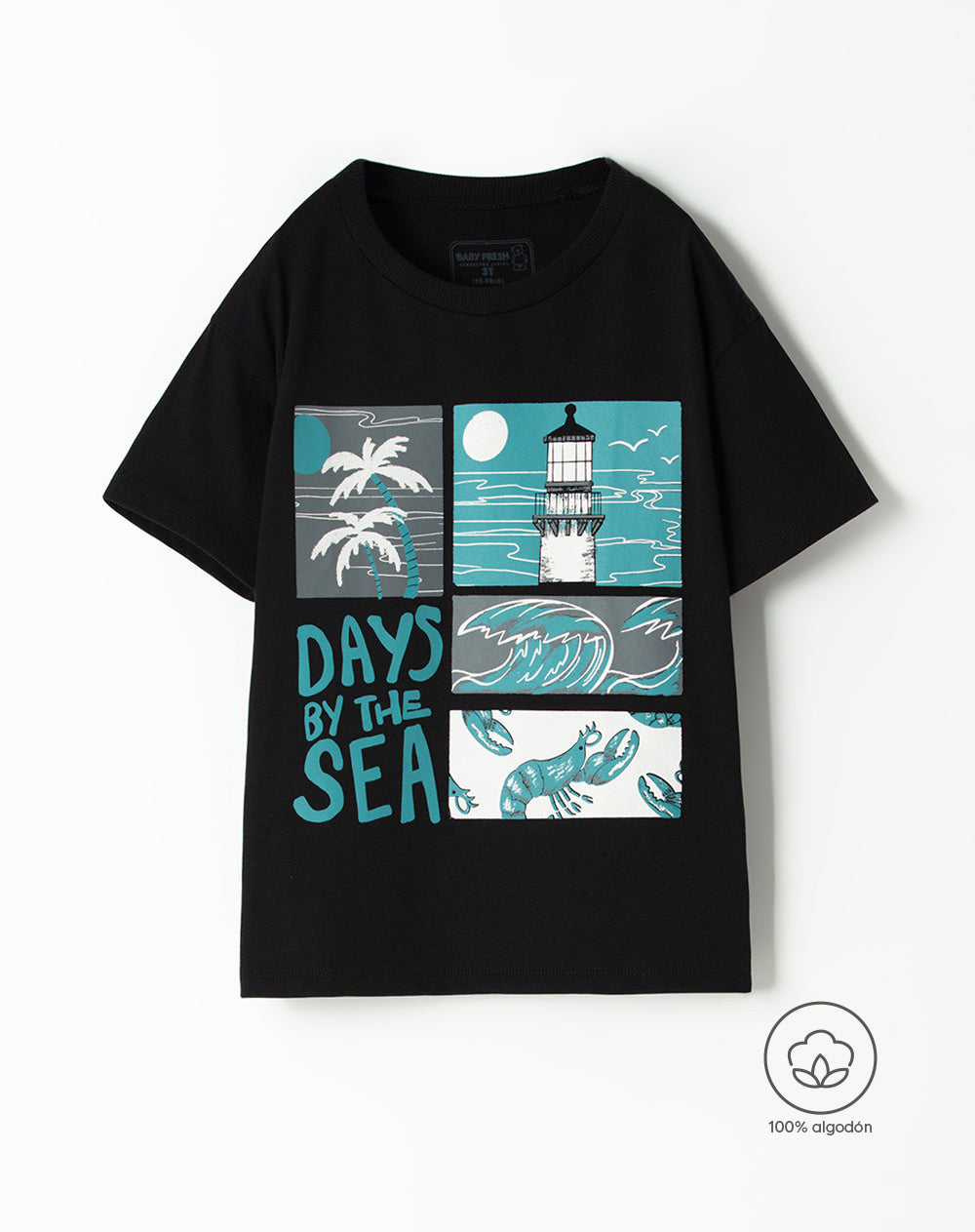 Camiseta oversized fit manga corta negra