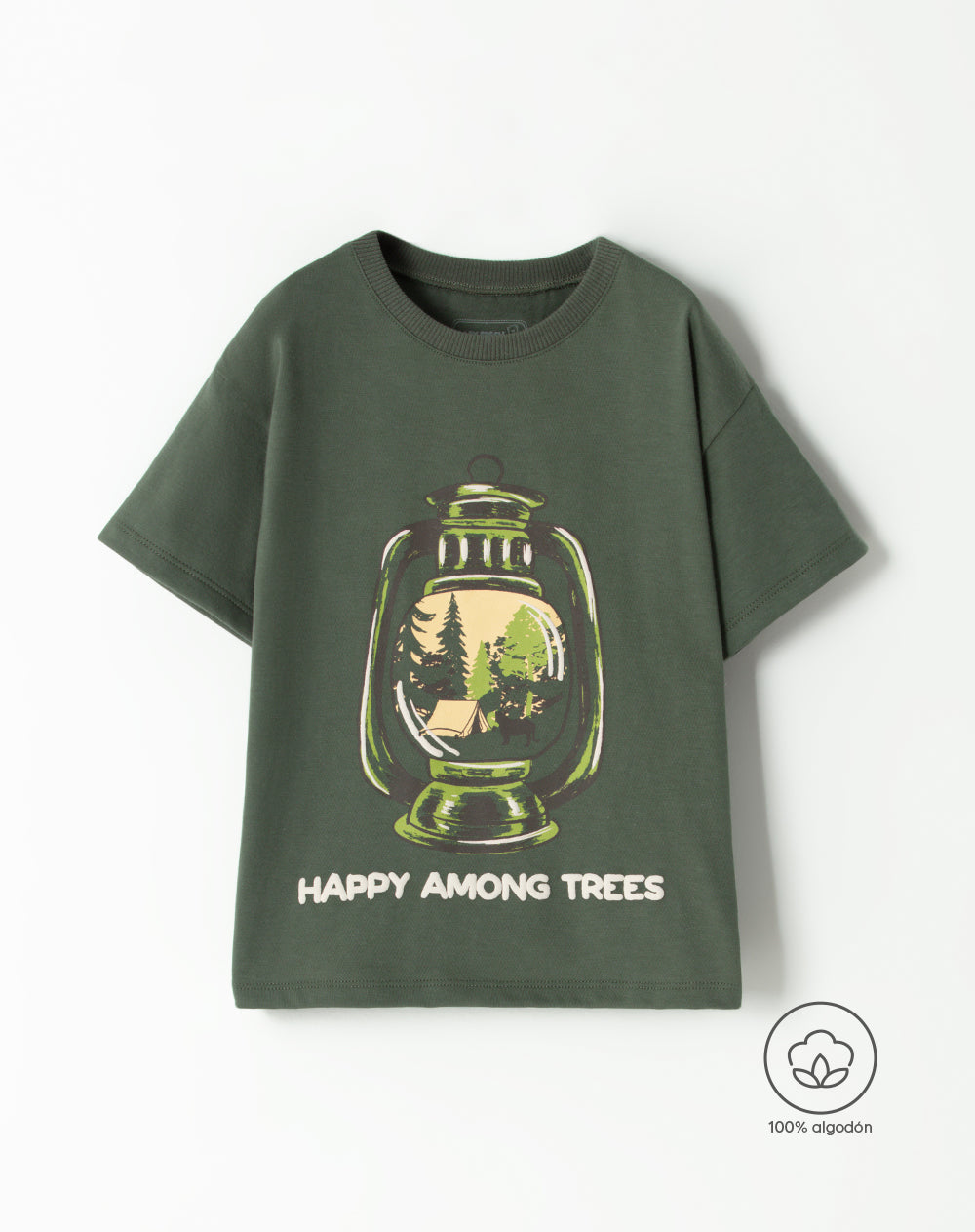 Camiseta oversized fit manga corta verde