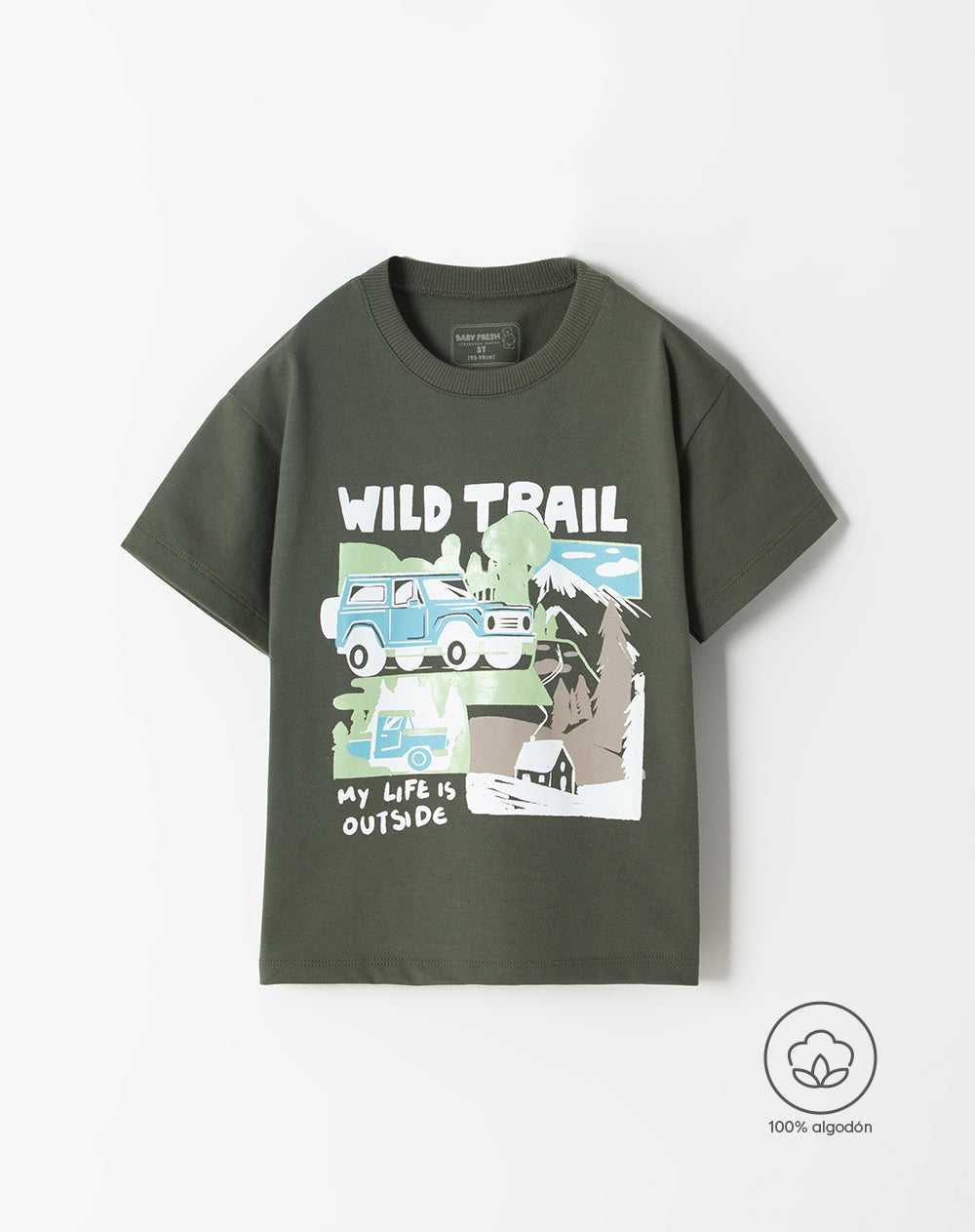 Camiseta oversized fit manga corta verde