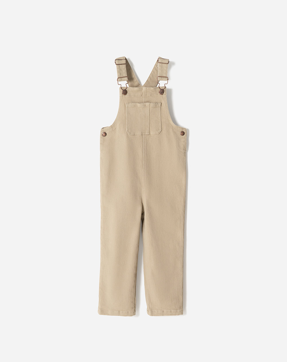 Overol denim regular beige niño