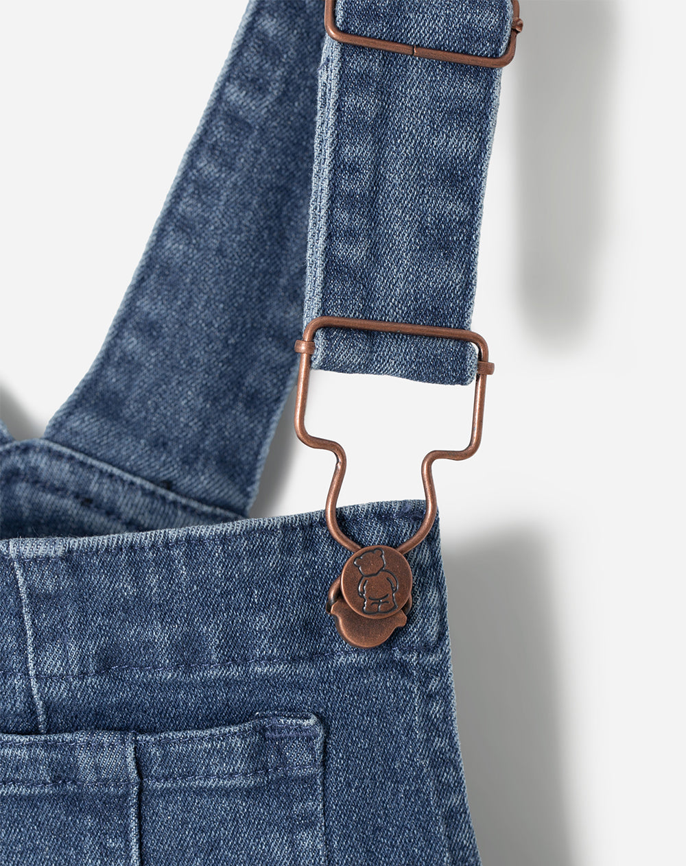 Overol denim regular índigo medio niño