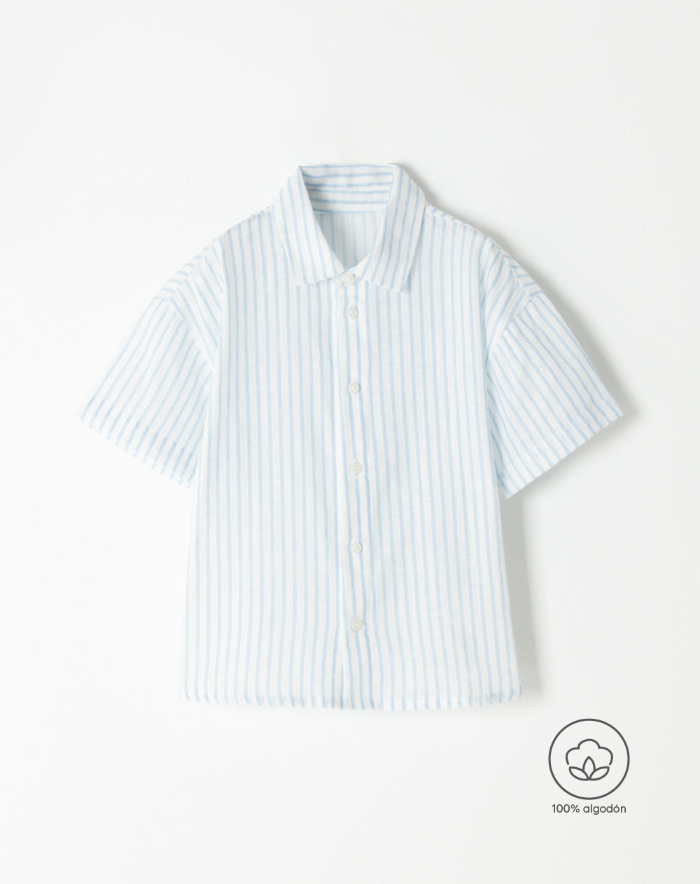 Camisa regular fit manga corta rayas