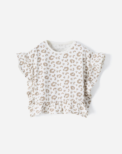 Camiseta regular estampada niña