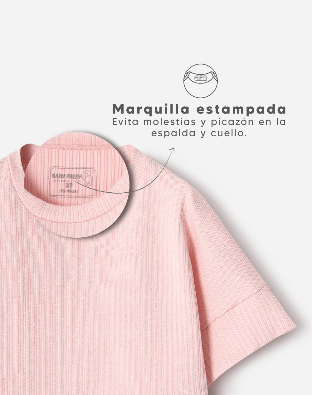Conjunto pantalon corto camiseta rosado