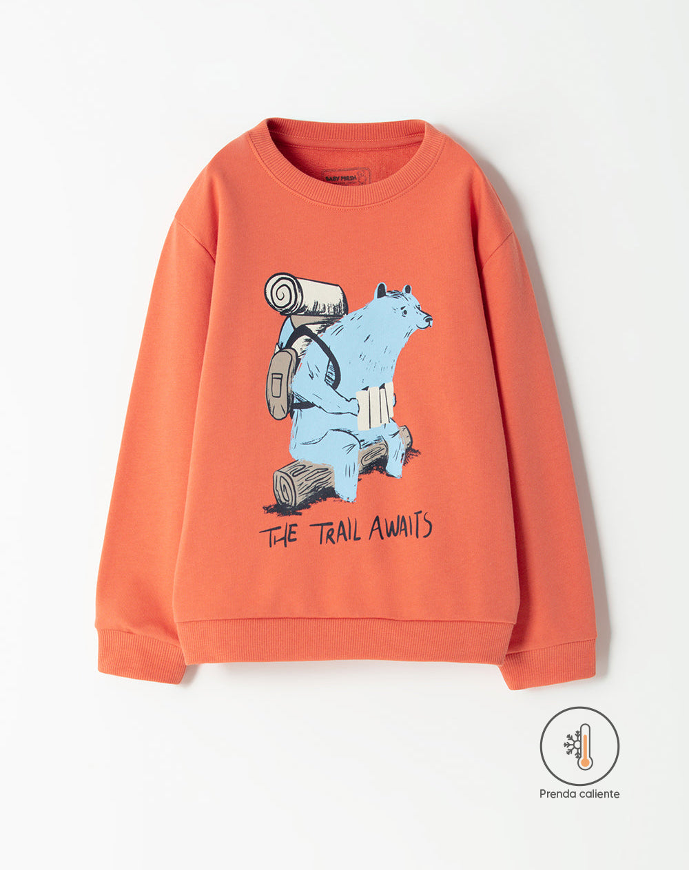 Buzo regular fit naranja