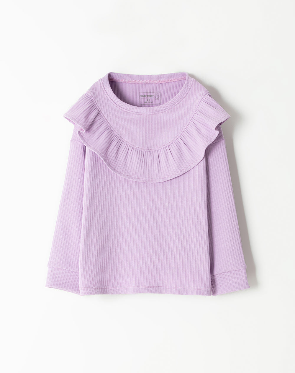 Camiseta regular fit manga larga lila