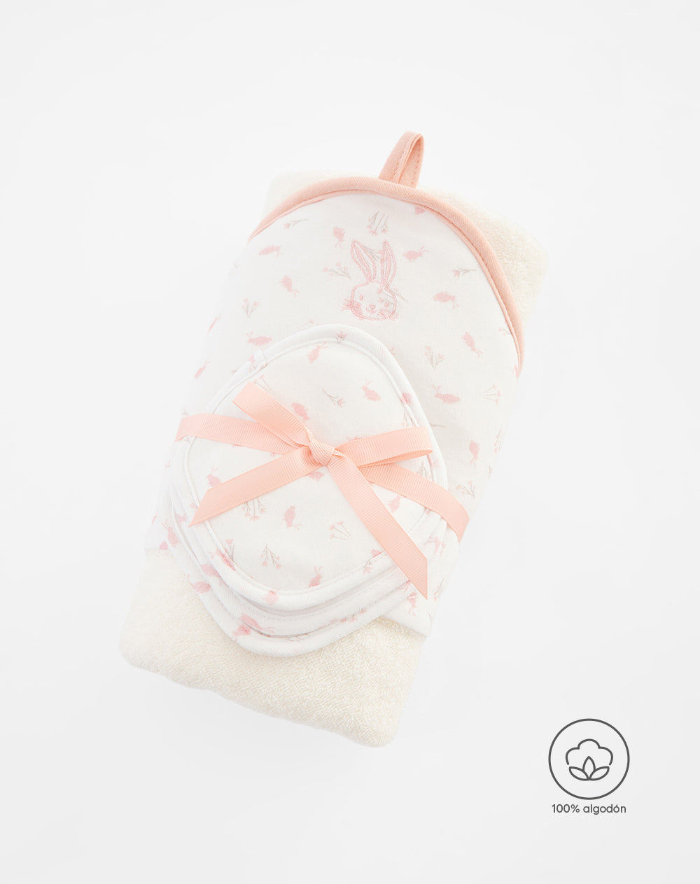 Set de 4 toallas blanco estampado