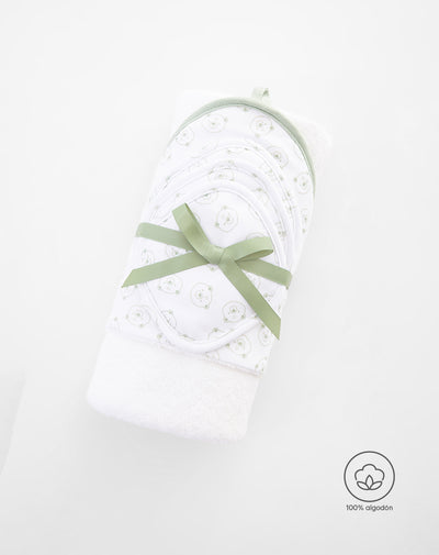 Toalla blanco estampado
