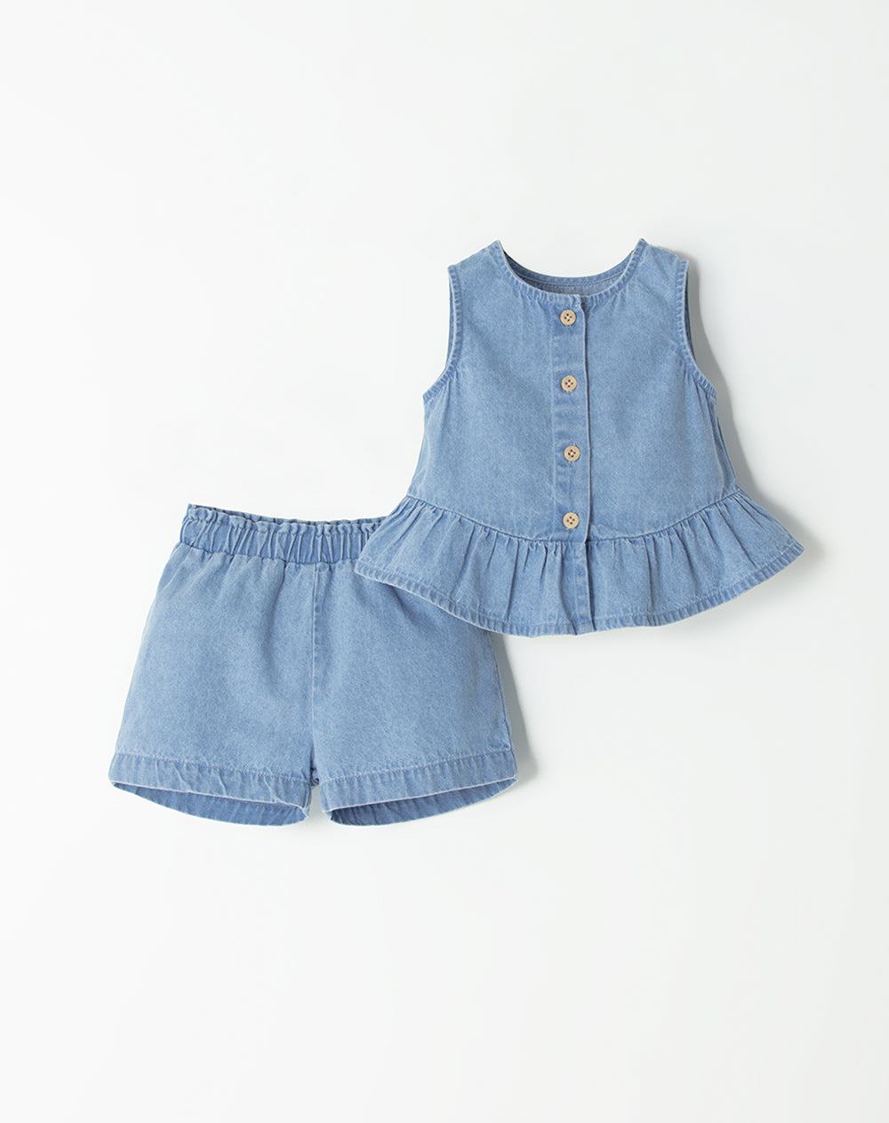 Conjunto pantalon corto indigo medio