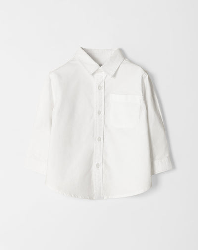 Camisa oversized fit manga larga blanca