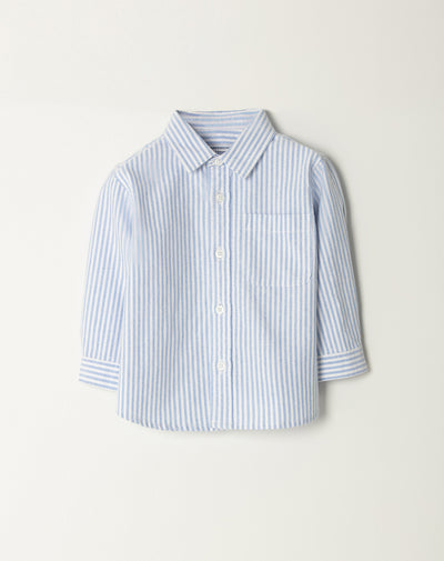 Camisa oversized fit manga larga rayas