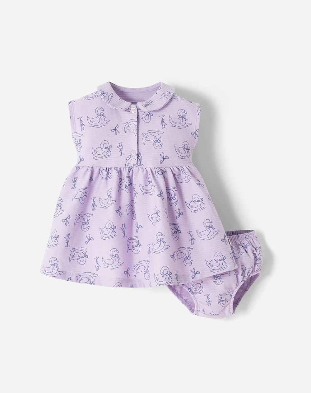Conjunto vestido + bloomer bebé niña