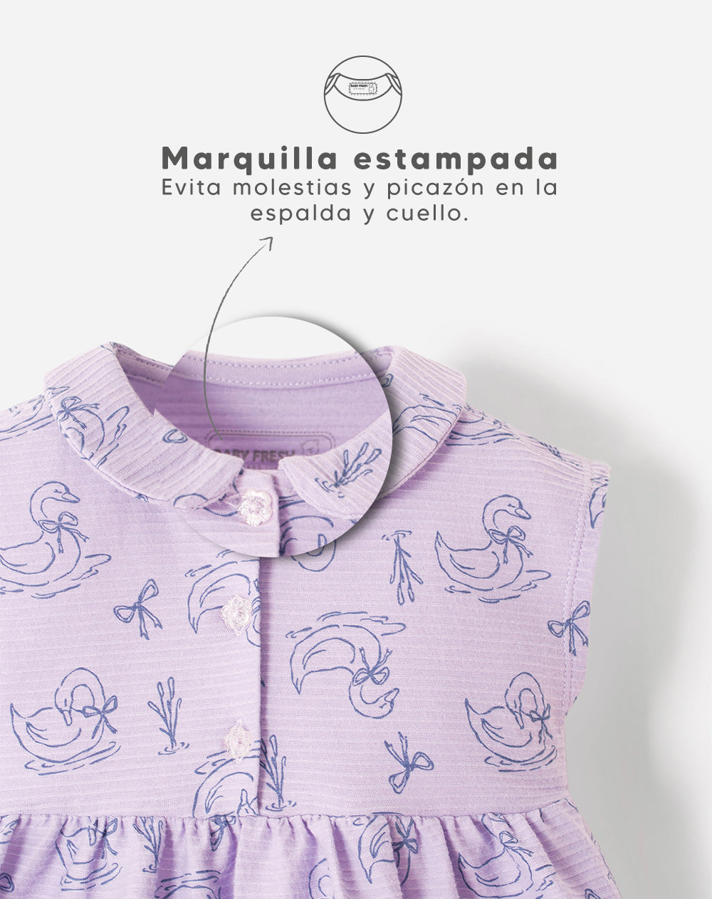 Conjunto vestido + bloomer bebé niña