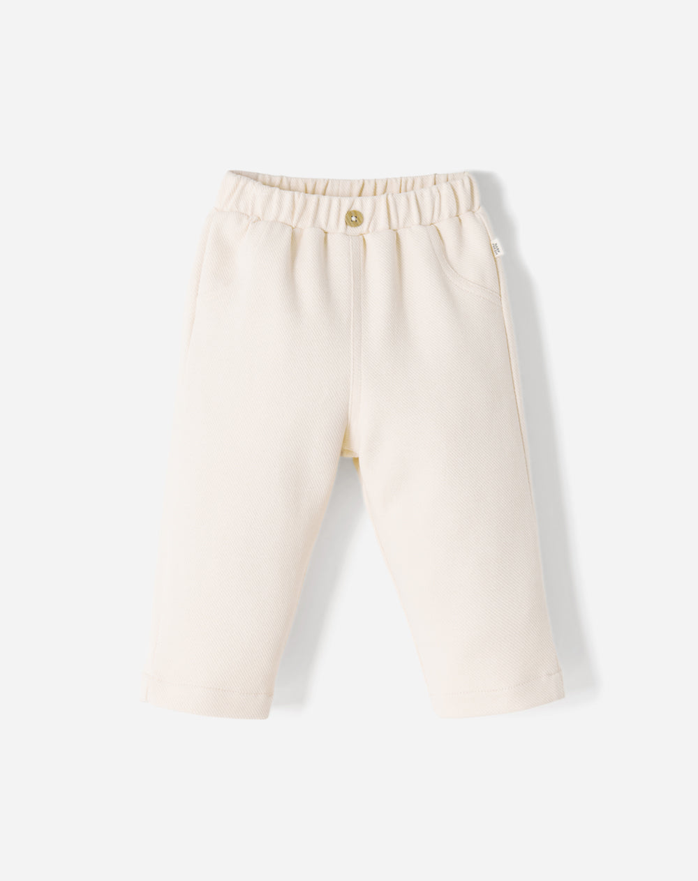 Pantalón straight crema bebé unisex