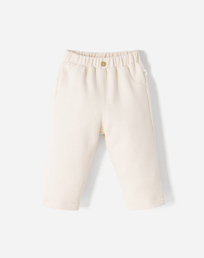 Pantalón straight crema bebé unisex