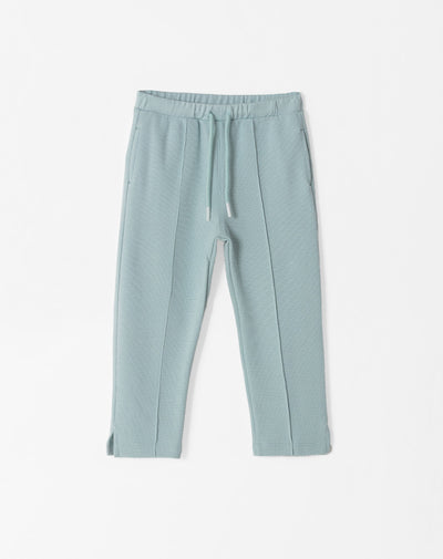 Pantalón regular fit tiro medio azul