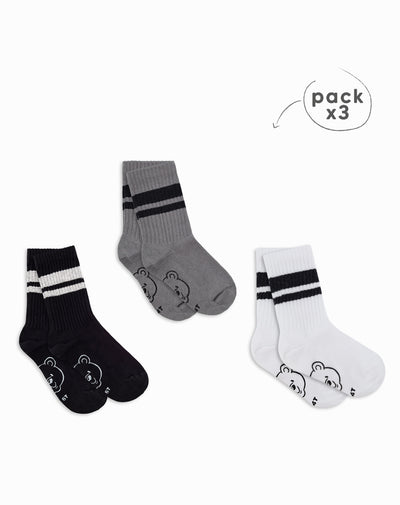 Medias largas pack x3 surtido niño