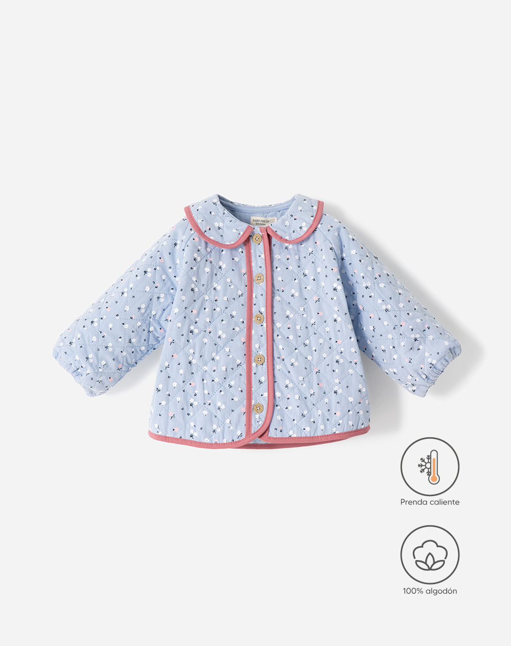 Chaqueta regular sin capucha estampada bebé niña