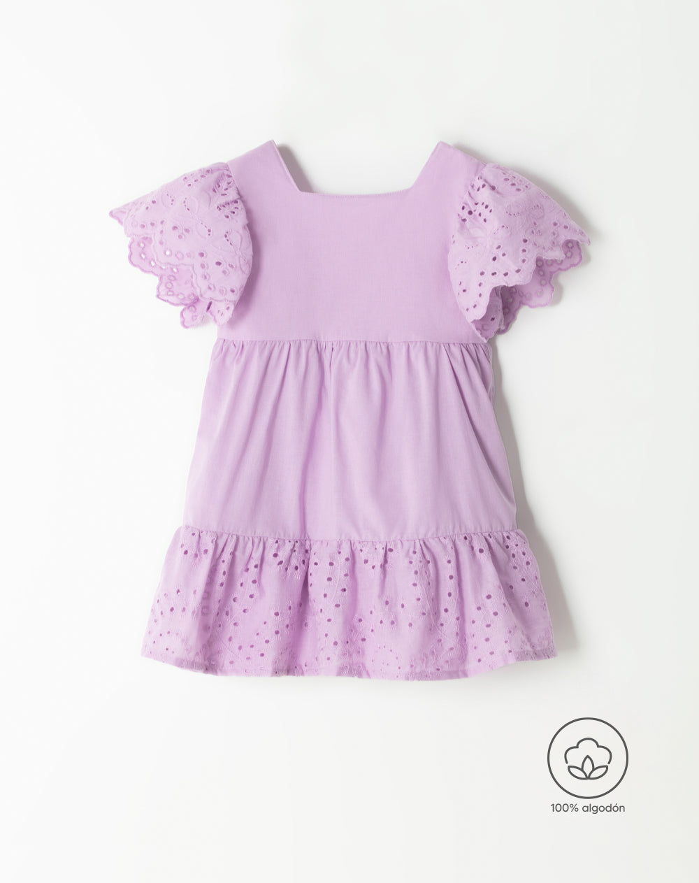 Vestido medio lila