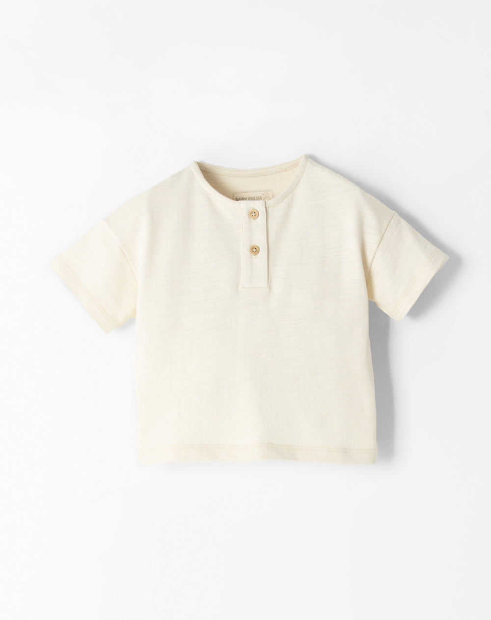 Camiseta oversized fit manga corta crema