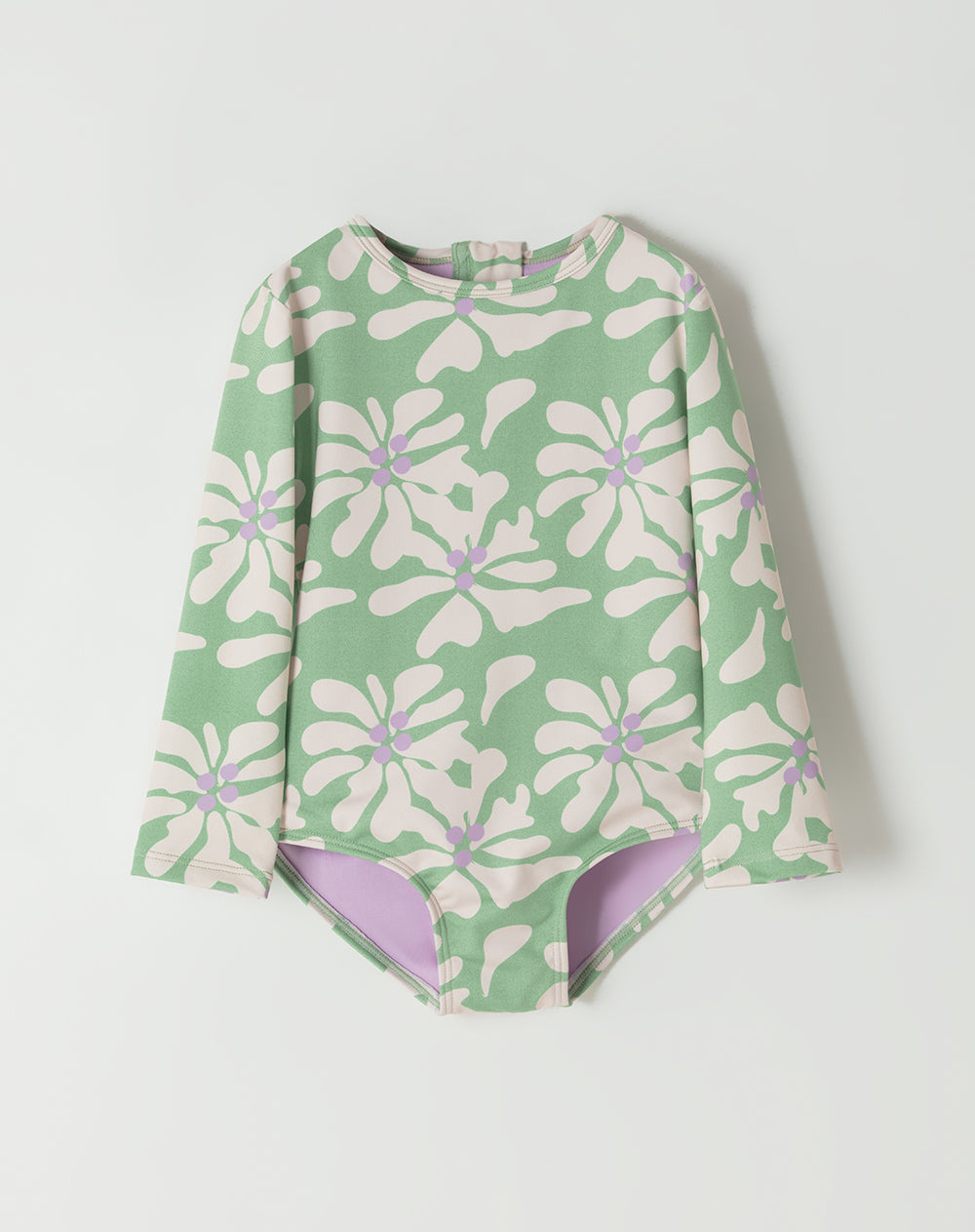 Vestido de baño verde estampado