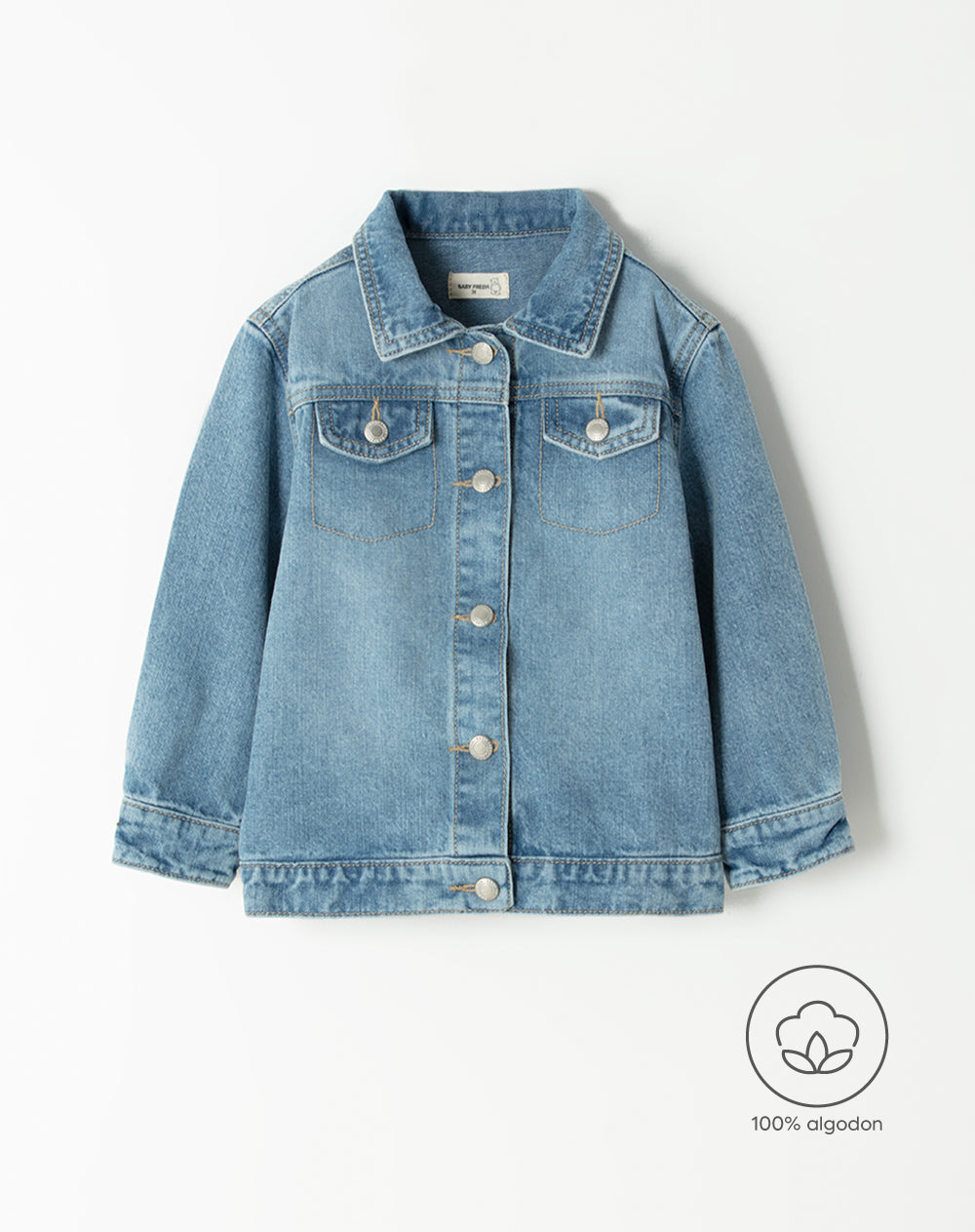 Chaqueta oversized fit sin capucha índigo medio