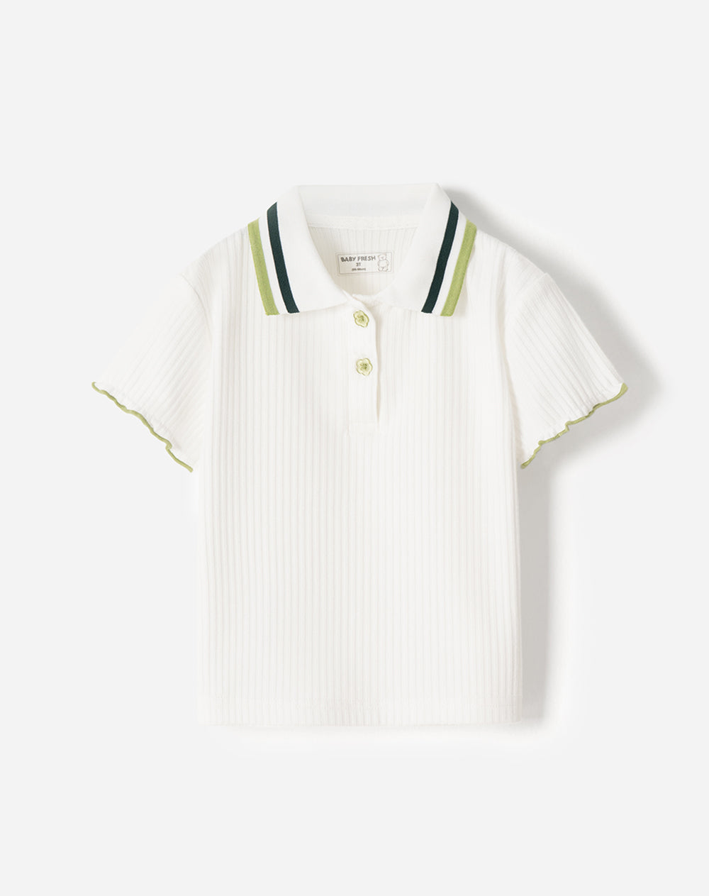 Polo regular blanca niña