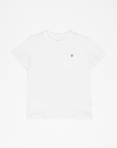 Camiseta regular fit manga corta blanca