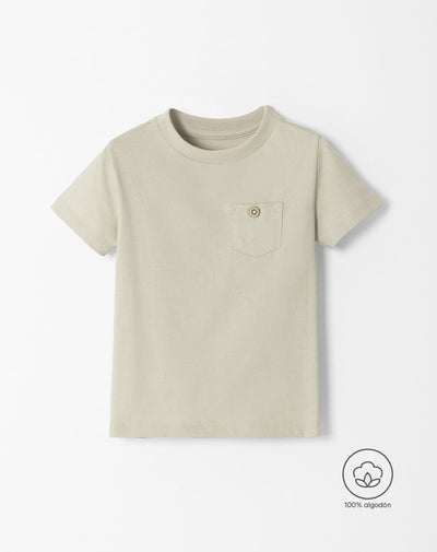 Camiseta regular fit manga corta habana
