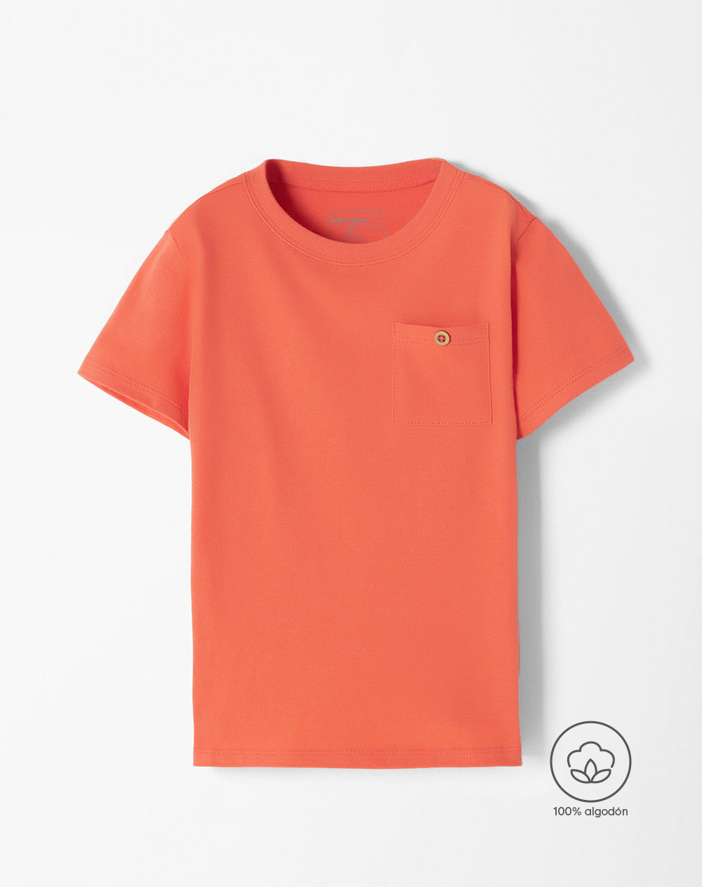 Camiseta regular fit manga corta naranja