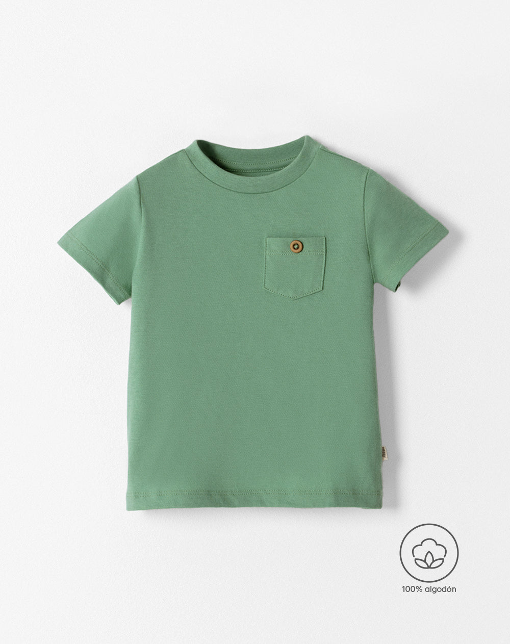 Camiseta regular fit manga corta verde