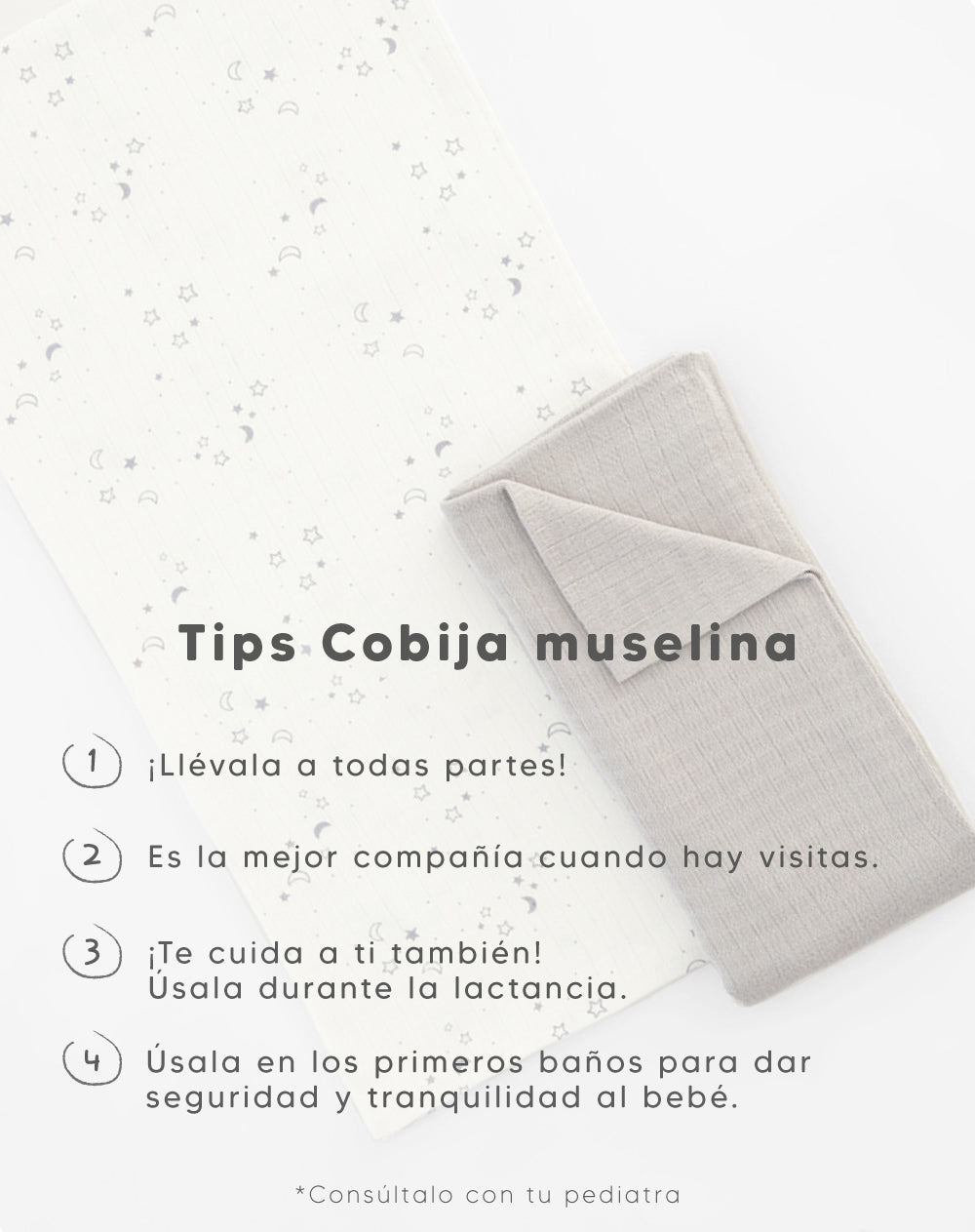 2 cobijas en muselina surtidas