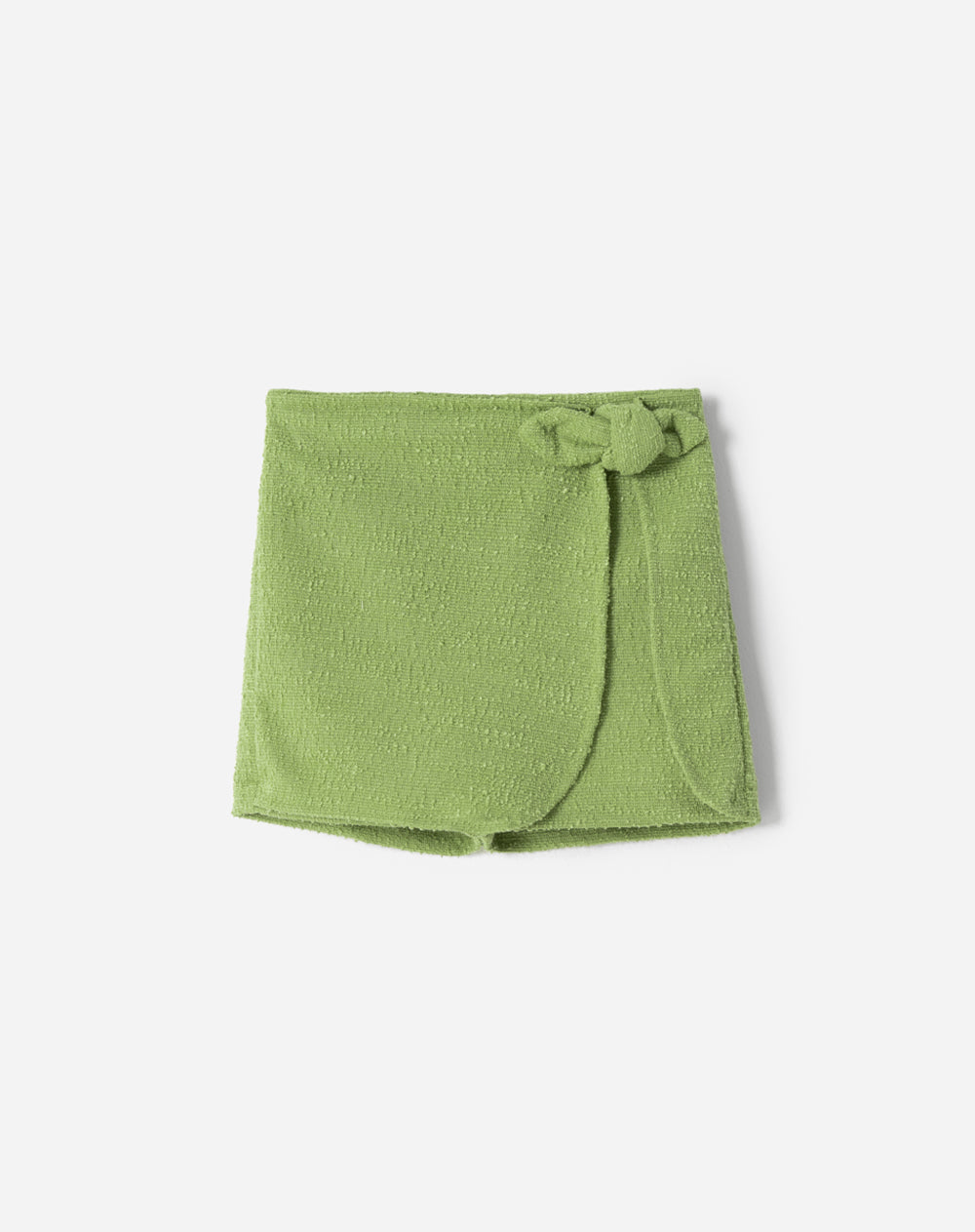 Falda short tiro alto verde niña