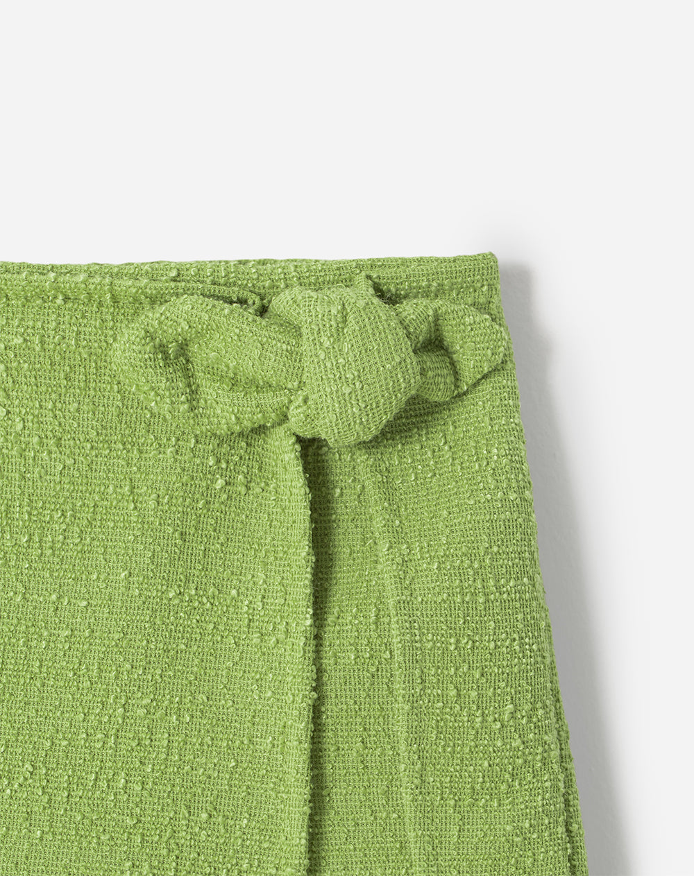 Falda short tiro alto verde niña