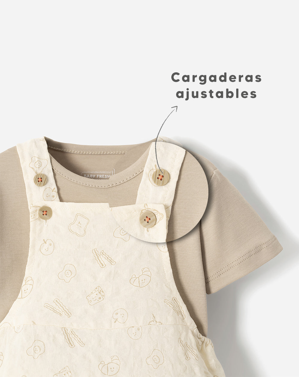 Conjunto camiseta + overol algodón bebé unisex