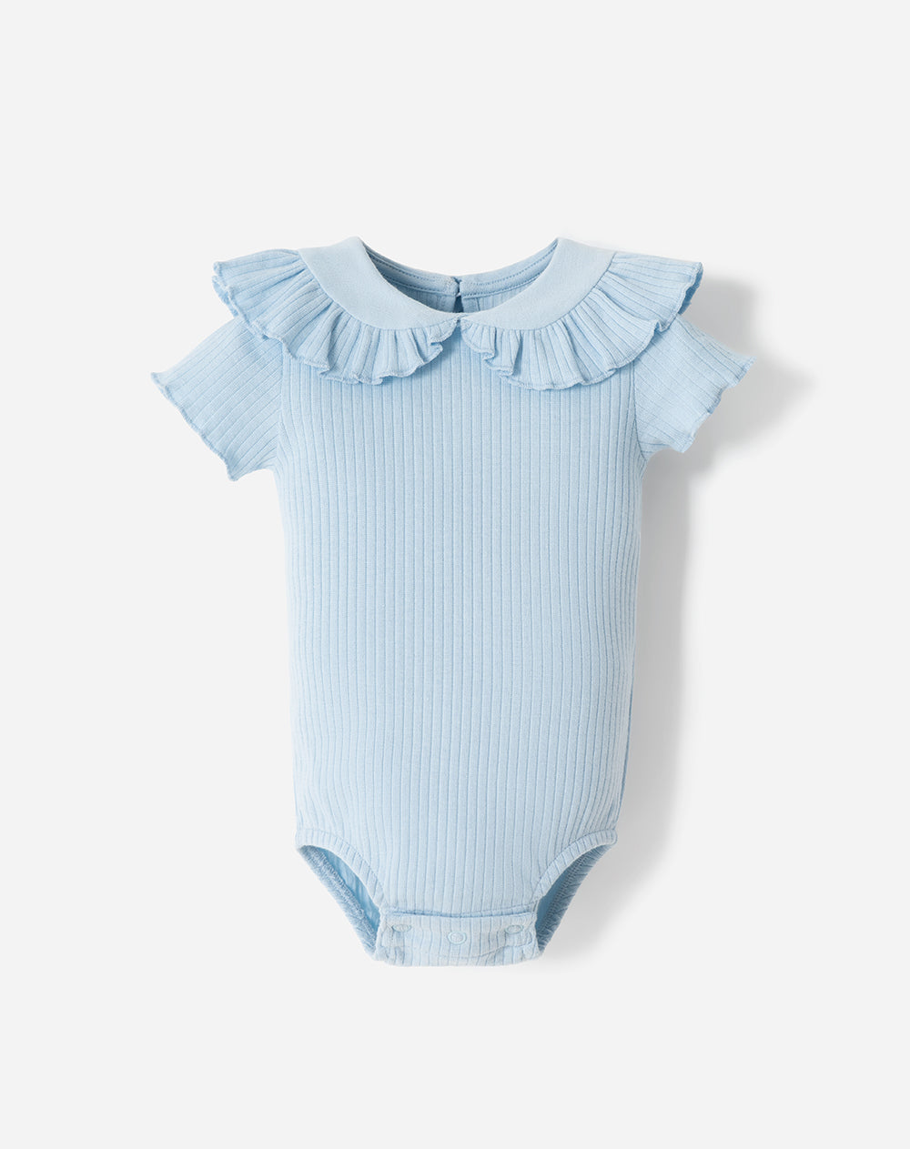 Body manga corta azul bebé niña