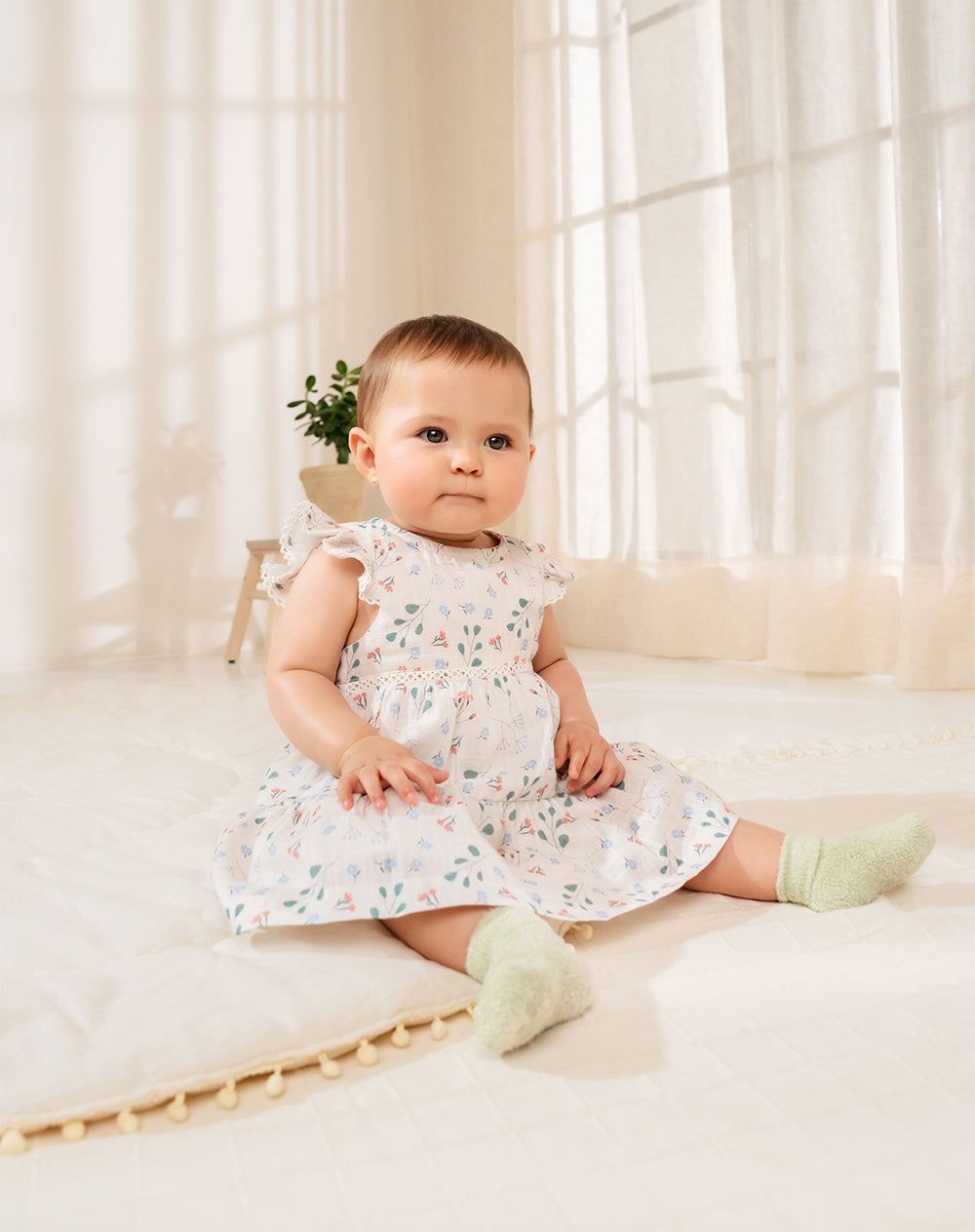 Conjunto vestido + bloomer bebé niña
