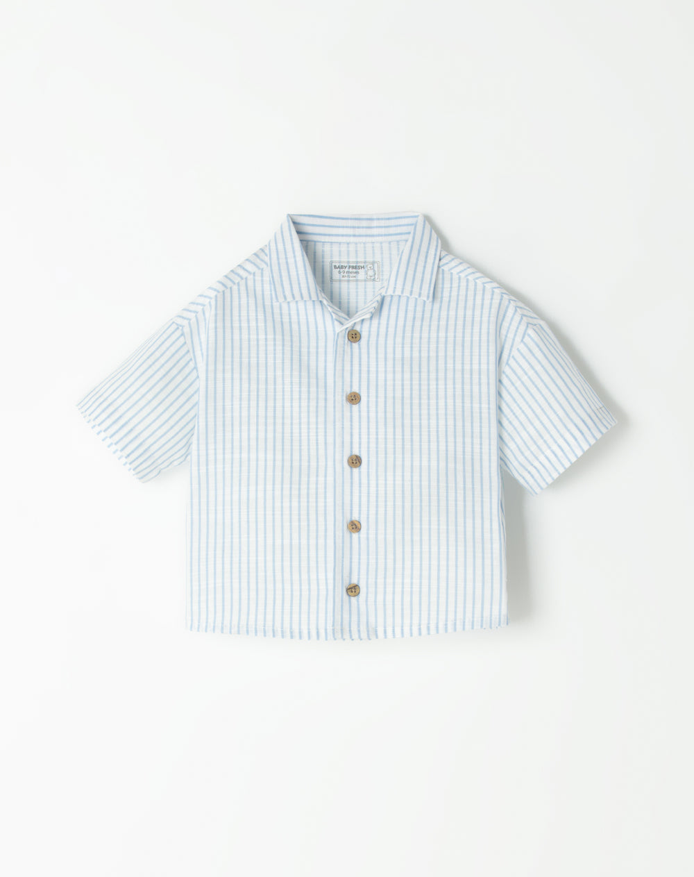 Camisa relaxed fit manga corta blanco estampado