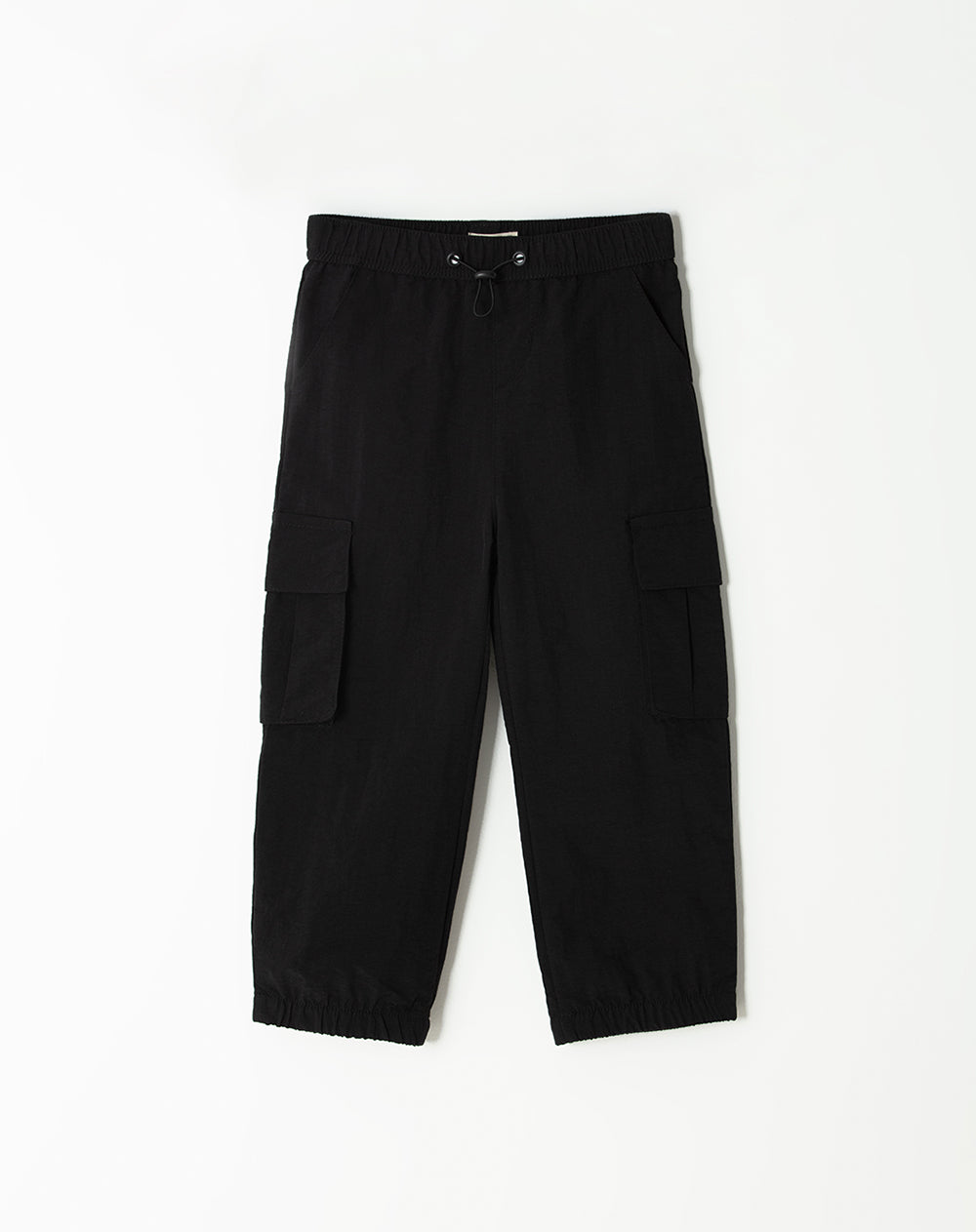 Pantalón regular fit tiro medio negro