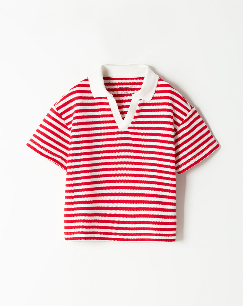 Polo oversized fit rojo rayas