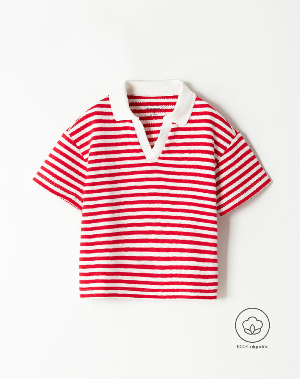 Polo oversized fit rojo rayas