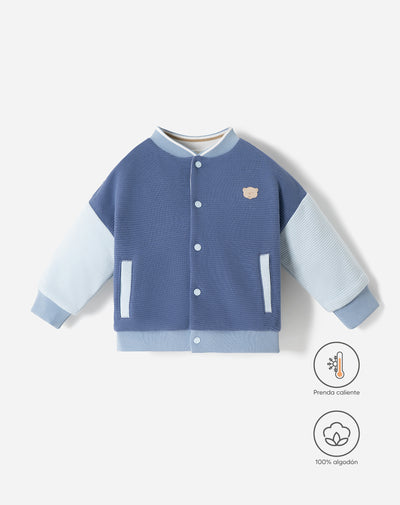 Chaqueta oversize sin capucha doble faz bebé niño