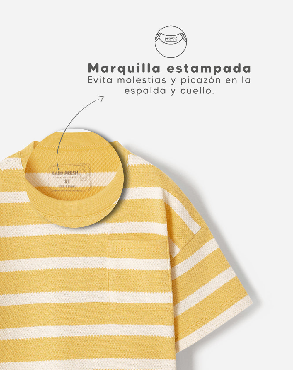 Camiseta oversize algodón rayas niño