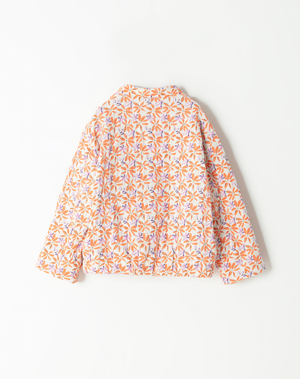 Chaqueta regular fit sin capucha crema estampado
