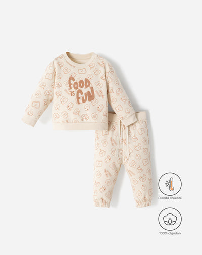 Conjunto buzo + pantalón bebé unisex